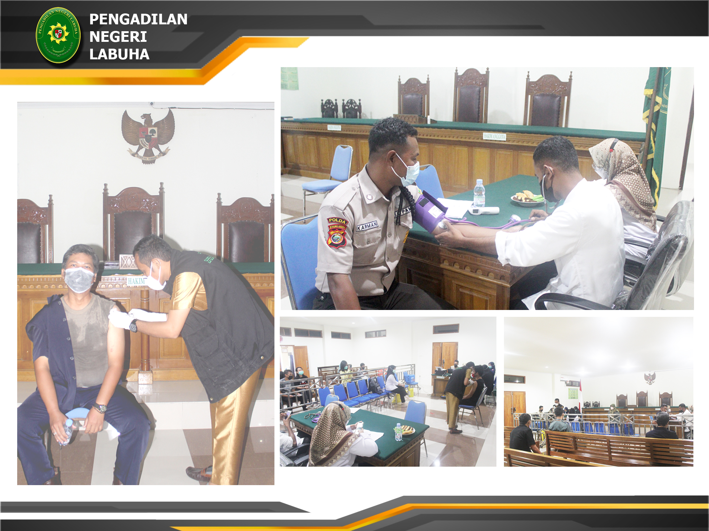 Vaksinasi Covid-19 Kedua Di Pengadilan Negeri Labuha