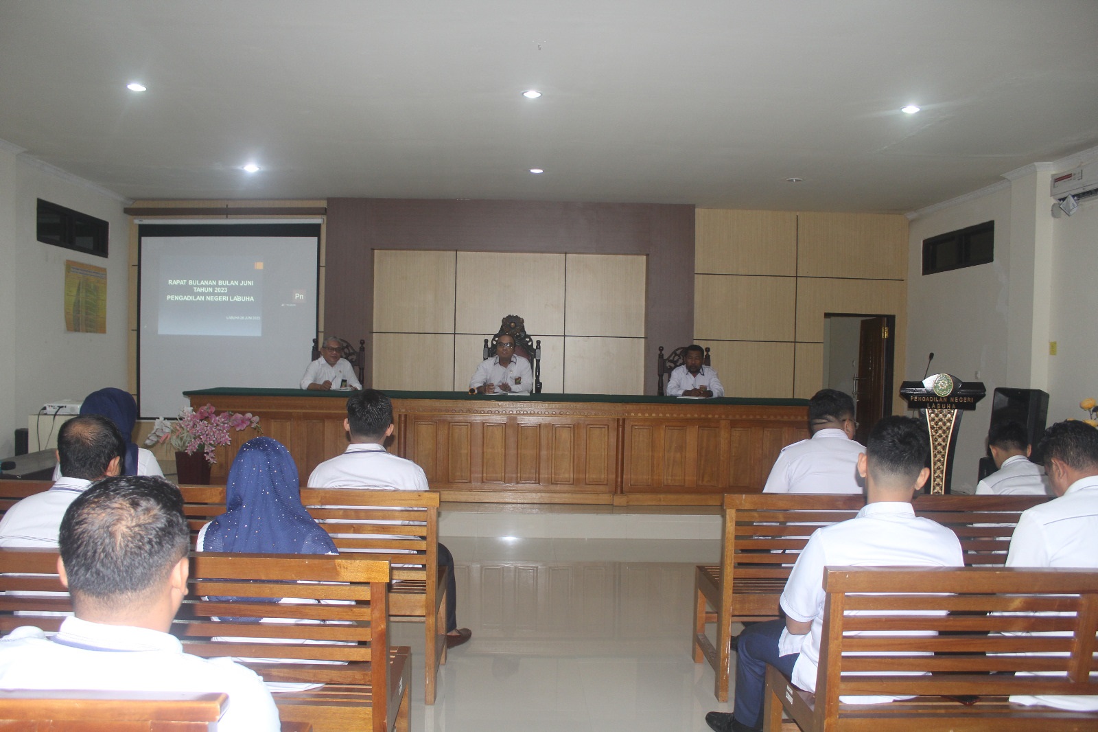 Rapat Rutin Bulanan Bulan Juni 2023 Pengadilan Negeri Labuha