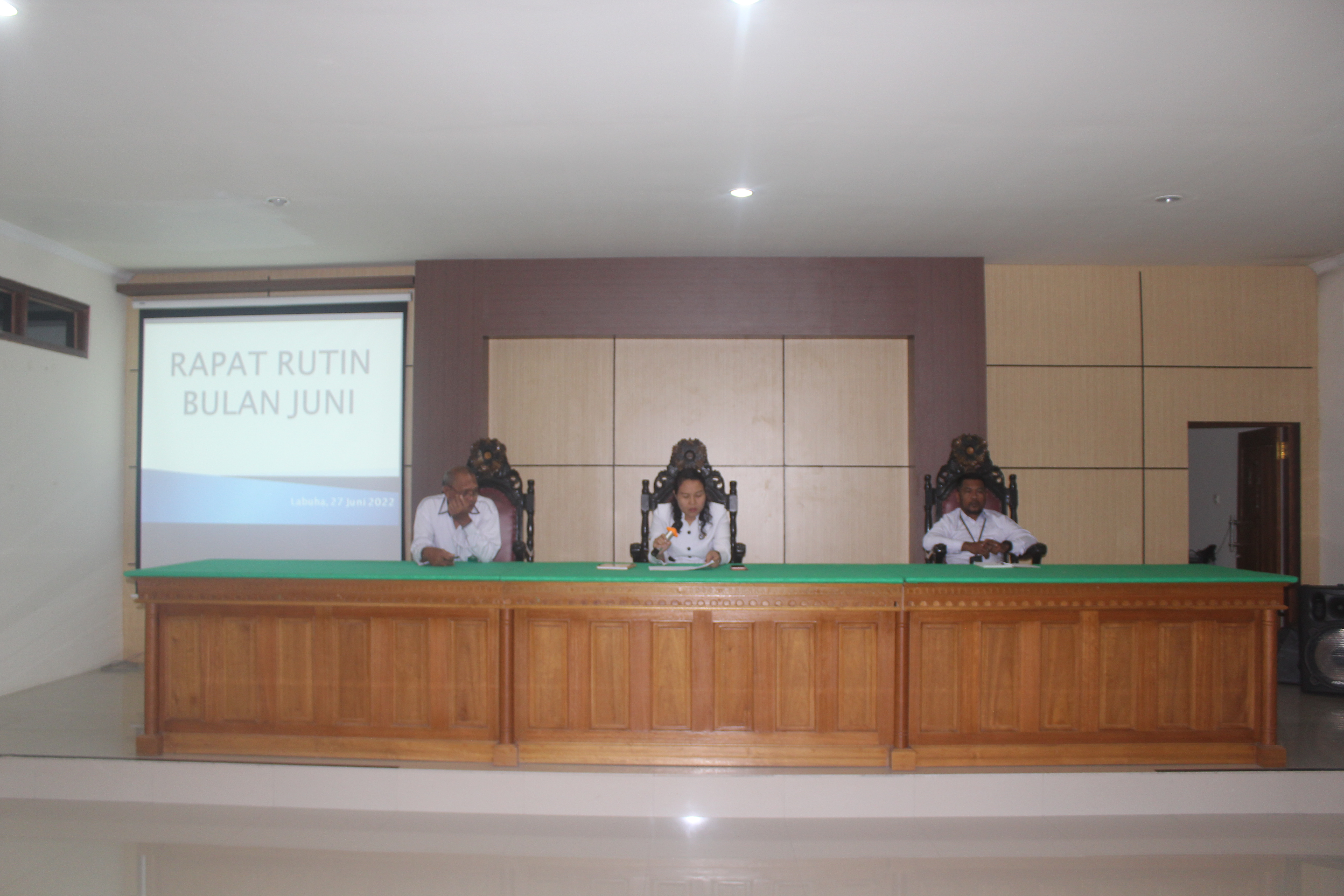Rapat Rutin Bulan Juni 2022 Pengadilan Negeri Labuha