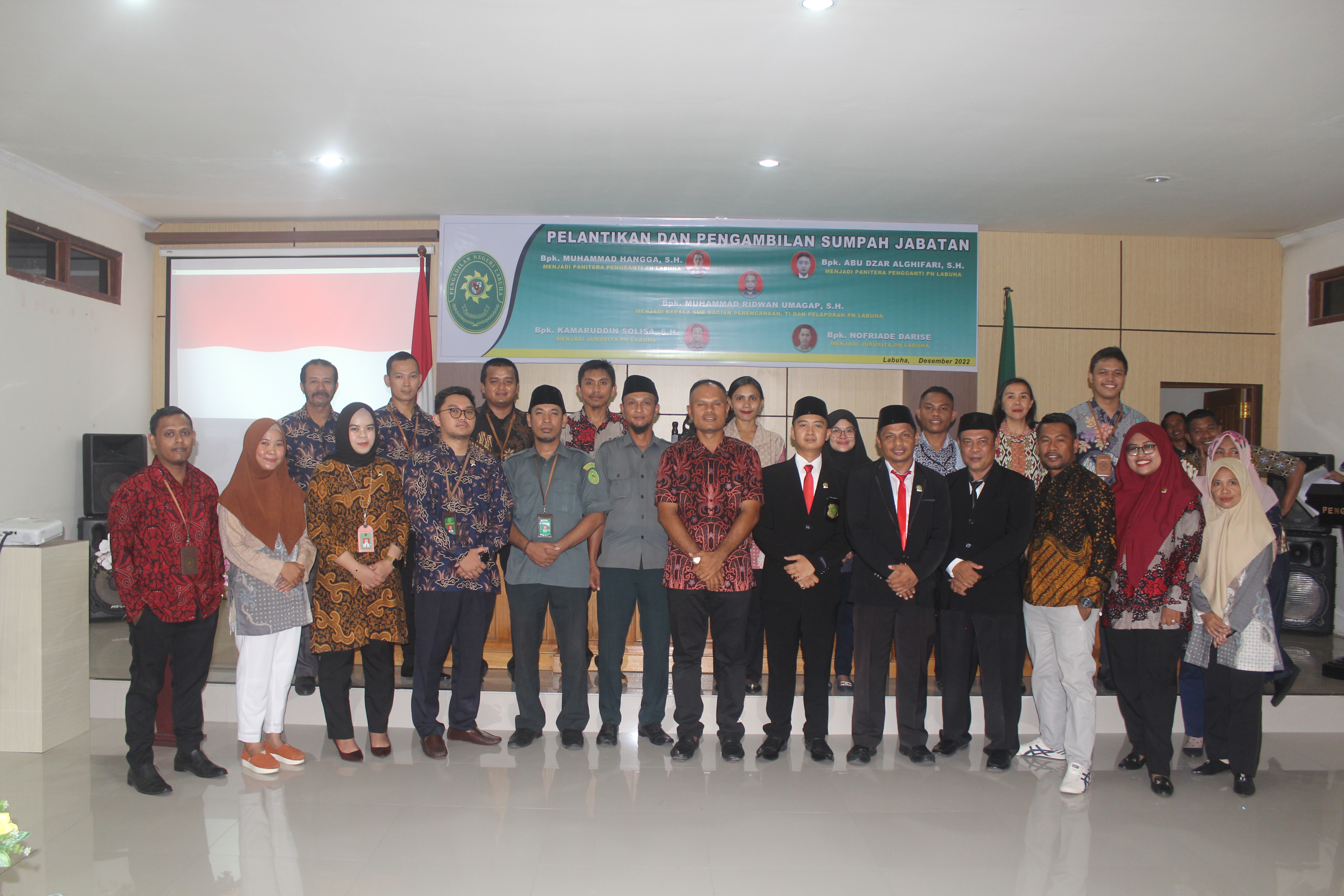 Pelantikan dan Pengambilan Sumpah Jabatan Di Pengadilan Negeri Labuha