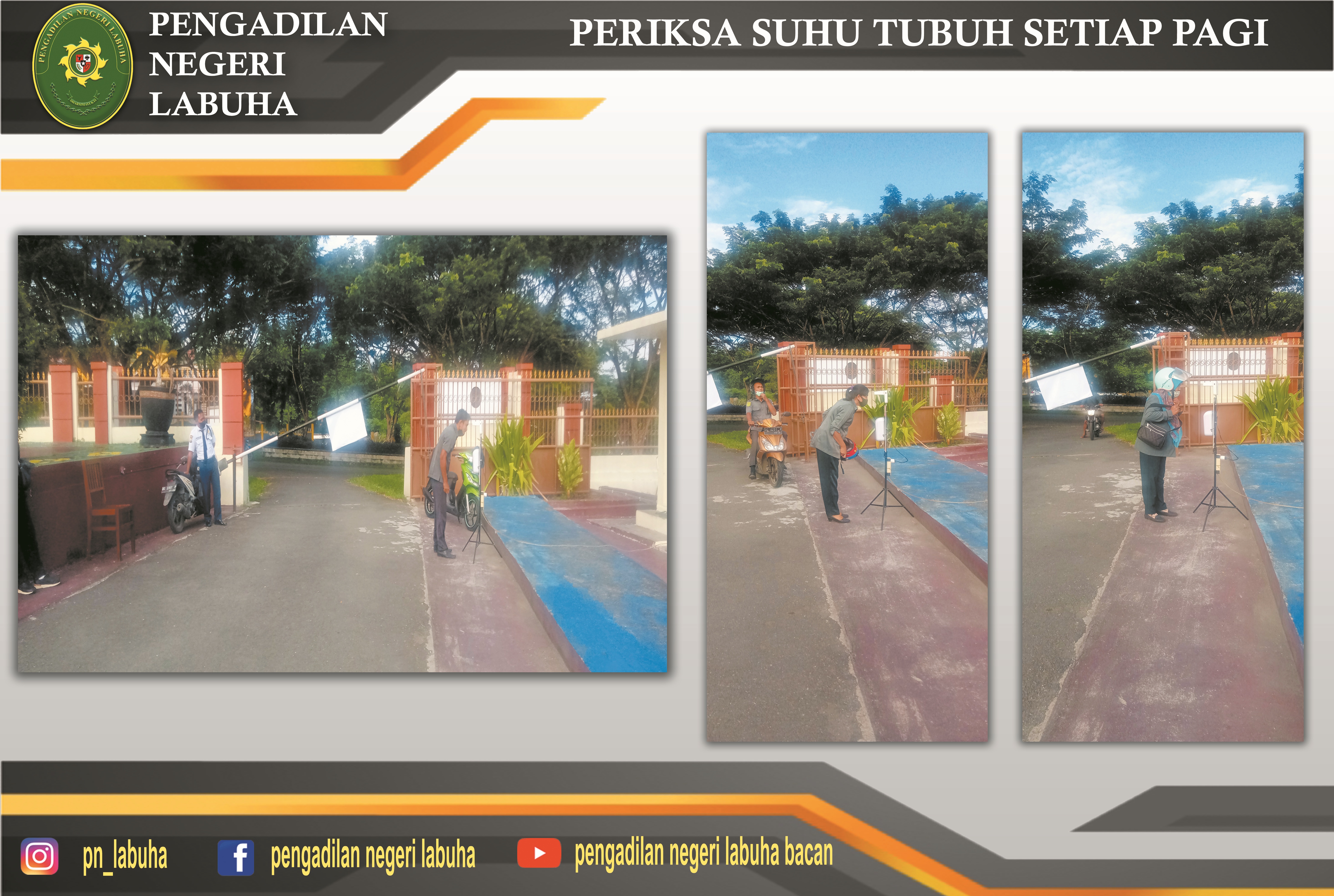 Periksa Suhu Tubuh Setiap Pagi Di Pengadilan Negeri Labuha