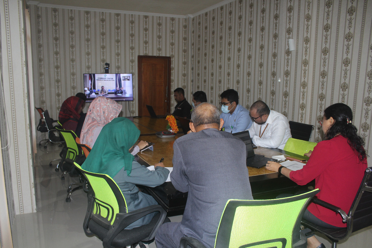 Pembinaan dan Pengawasan Daerah Oleh Pengadilan Tinggi Maluku Utara Secara Online Bulan Juni 2022