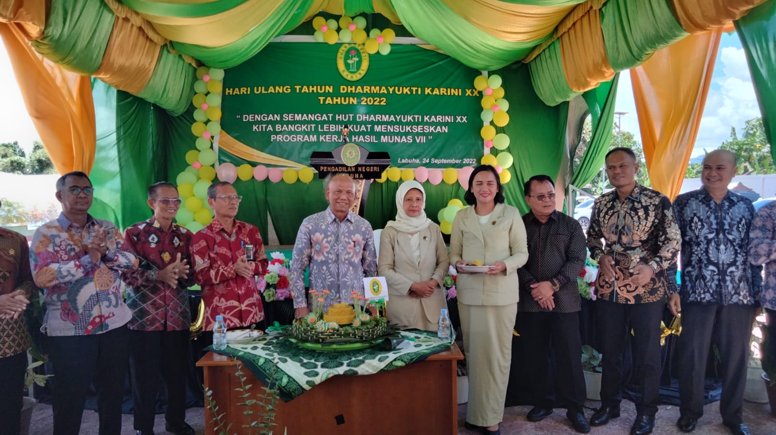 Hari Ulang Tahun Dharmayukti Karini XX Tahun 2022 Di Pengadilan Negeri Labuha