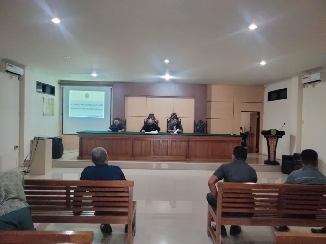 Closing Meeting Audit Internal dan RTM Pengadilan Negeri Labuha