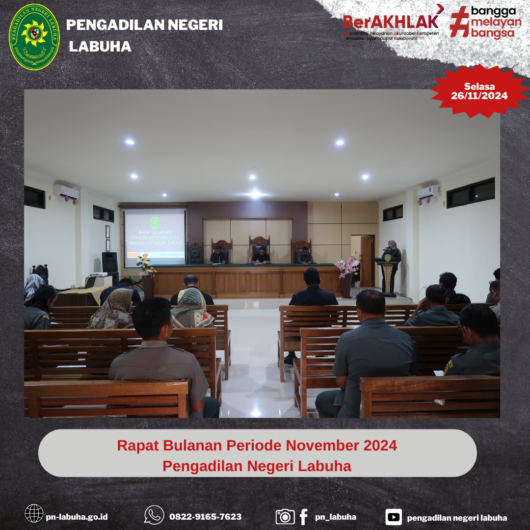 Rapat Bulanan Periode November 2024