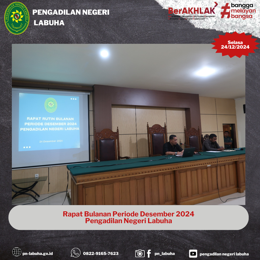 Rapat Bulanan Periode Desember 2024
