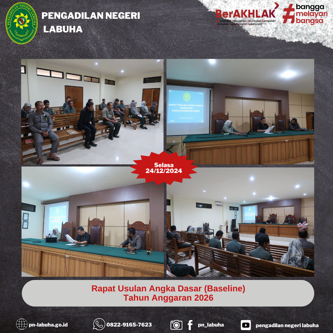 Rapat Usulan Angka Dasar (Baseline) Tahun Anggaran 2026