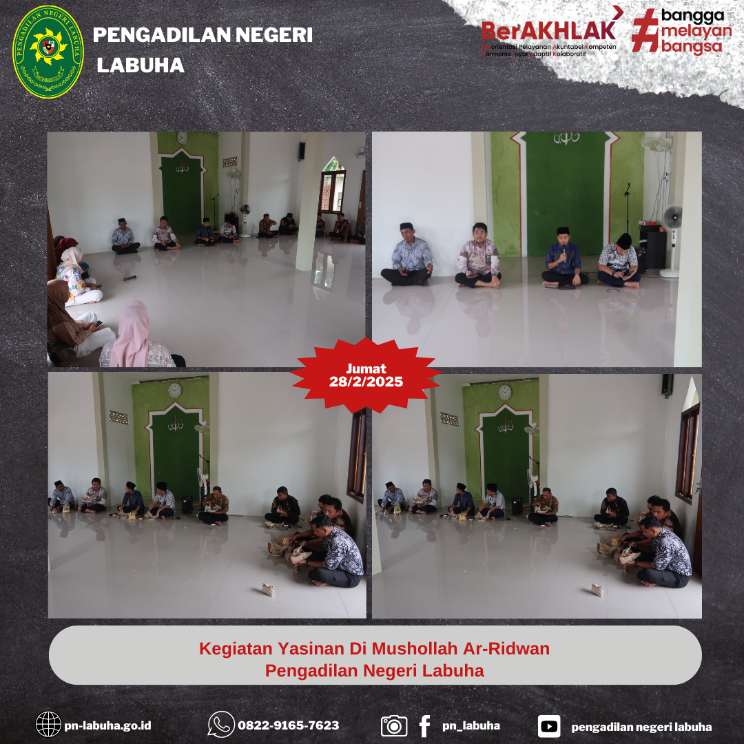 Kegiatan Yasinan Di Mushollah Ar-Ridwan Pengadilan Negeri Labuha
