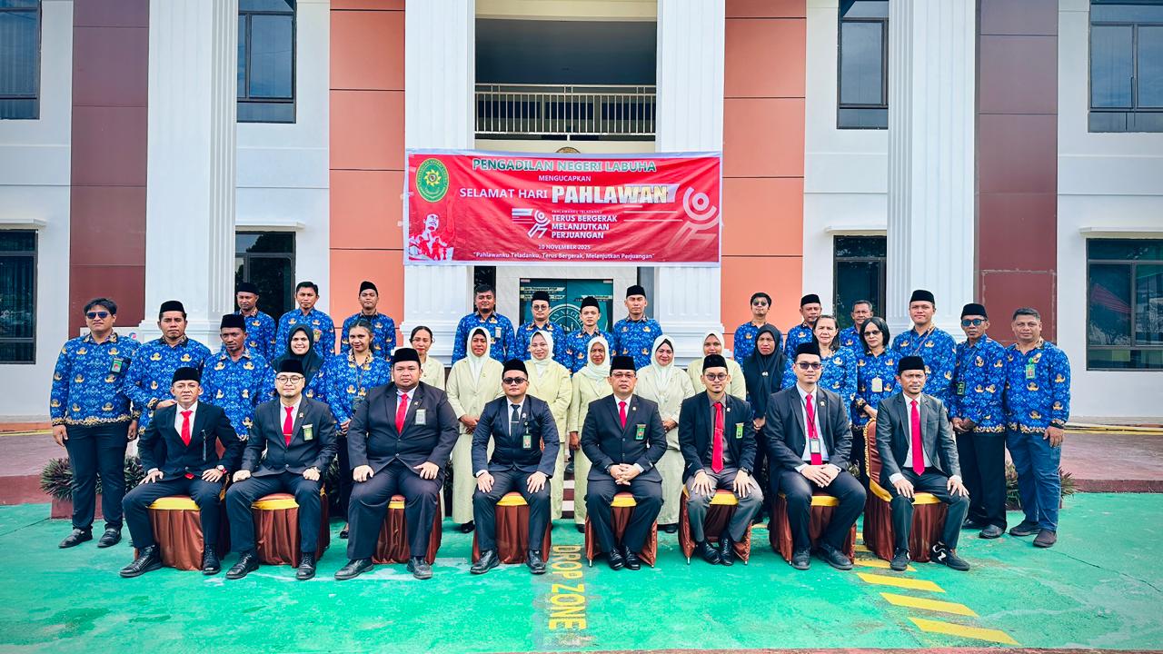 Pengadilan Negeri Labuha Gelar Upacara Peringatan Hari Pahlawan 10 November 2025 Pengadilan Negeri Labuha Gelar Upacara Peringatan Hari Pahlawan 10 November 2025
